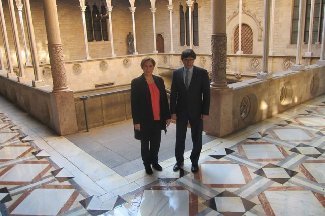 Ada Colau i Carles Puigdemont