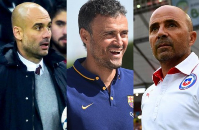 Pep Guardiola, Luis Enrique i Jorge Sampaoli