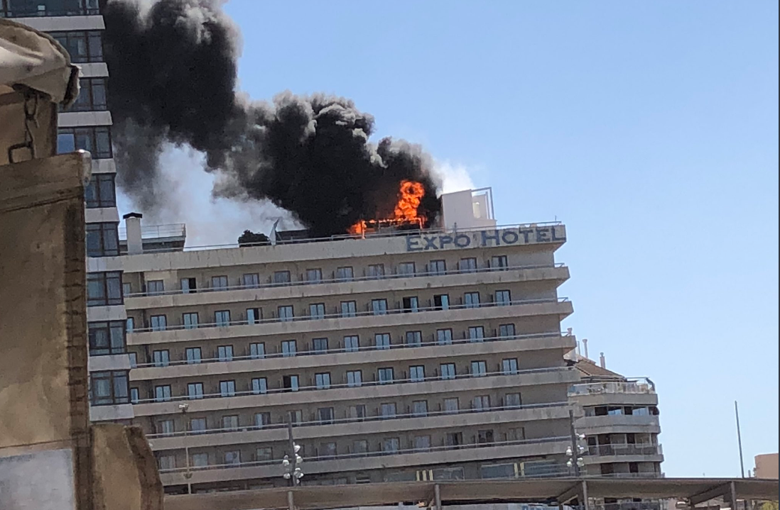 Incendio hotel  sants
