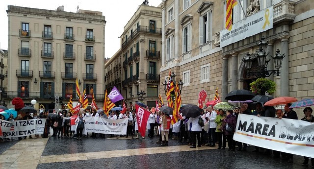 Protesta contra la precarietat de la sanitat catalana