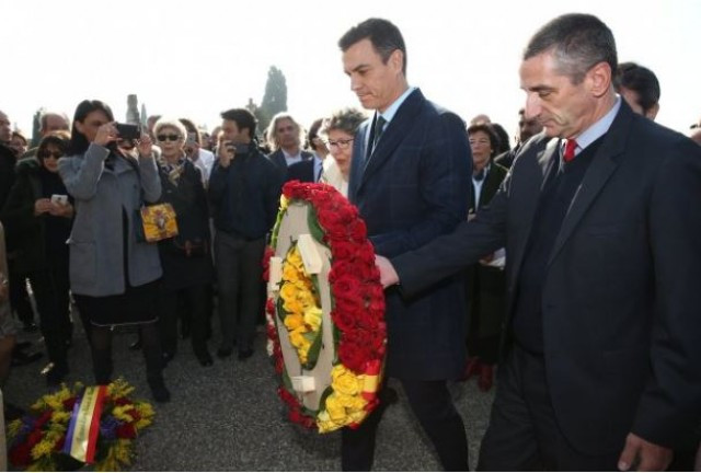 Pedro Sánchez homenatja a Manuel Azaña i va a Colliure a visitar a Machado