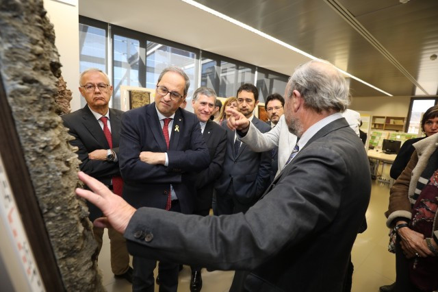 EuropaPress 1986623 El presidente de la Generalitat Quim Torra visita el Institut Cartogrfic i Geolgic de Catalunya en Tremp Lleida
