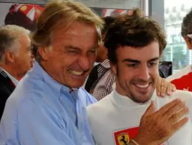 FernandoalonsoyexpresidentedeFerrariDiMontezemolo