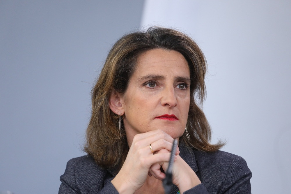 La ministra de Transición Ecológica Teresa Ribera ante los medios de comunicación tras la reunión del Consejo de Ministros en Moncloa