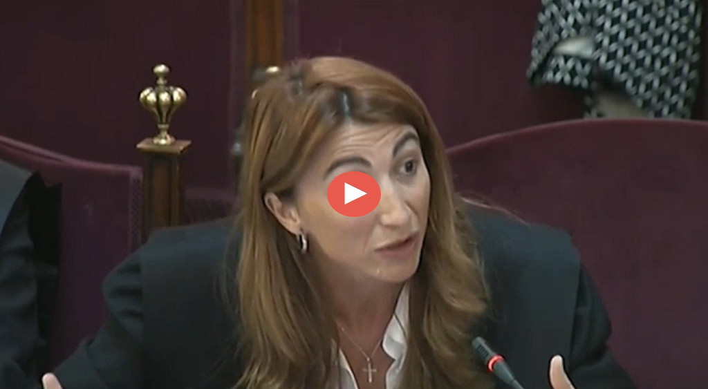 La abogada Judith Gené, que defiende a la exconsellera de Gobernación de la Generalitat Meritxel Borràs video