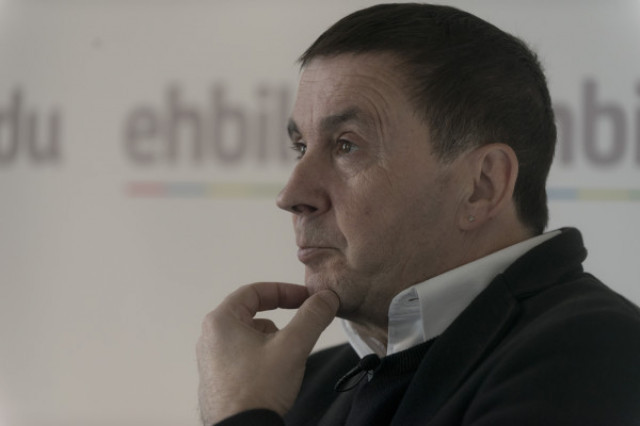 PrimerplanoalcoordinadorgeneraldeEHBilduArnaldoOtegidurantelaentrevistadeEuropaPress.ARNALDOOTEGI