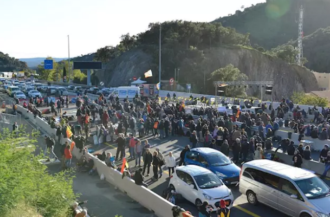 Corte La Jonquera Tsunami Democràtic