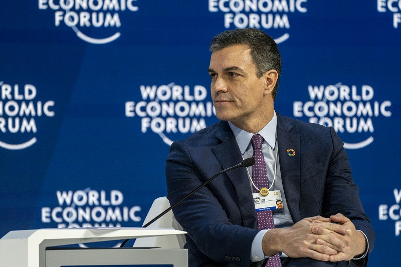 Pedro Sánchez en Davos