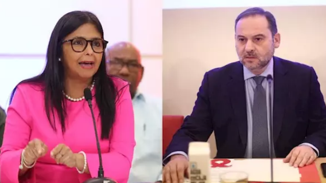 Delcy Rodríguez y Ábalos (imagenderecurso)