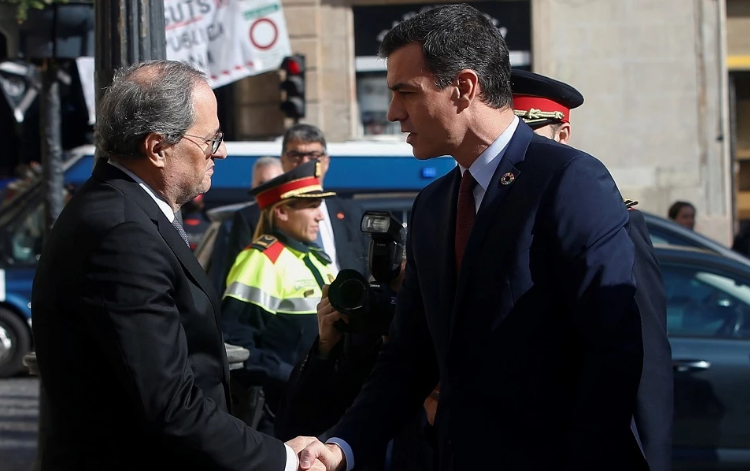 Torra Sánchez (reunión en la Generalitat enero 2020)