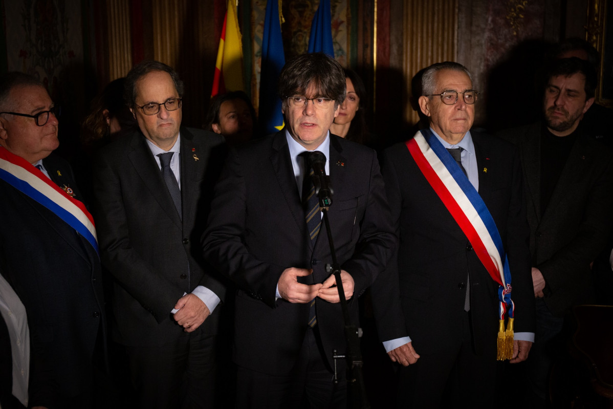 Puigdemont junto a Torra y Jean Marc Pujol