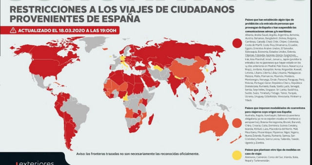 Paises impiden entrada espanoles