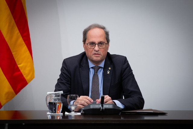 Presidente generalitat quim torra preside reunion extraordinaria consell 1 1 2