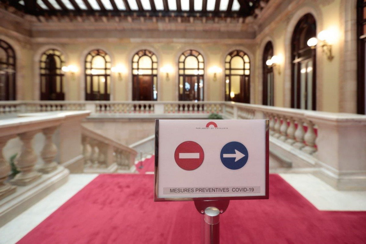 El Parlament adapta els espais del Palau amb mesures per a la prevenció de contagis del Covid-19