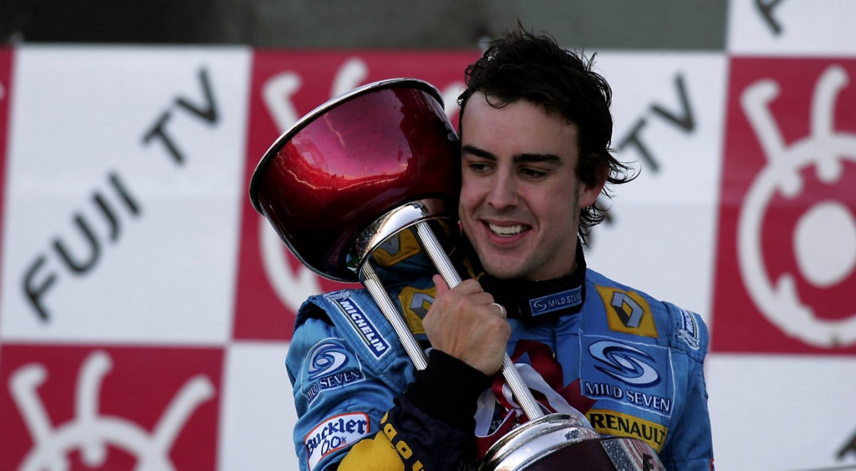 El piloto español de Fórmula 1 Fernando Alonso en su primera etapa en Renault