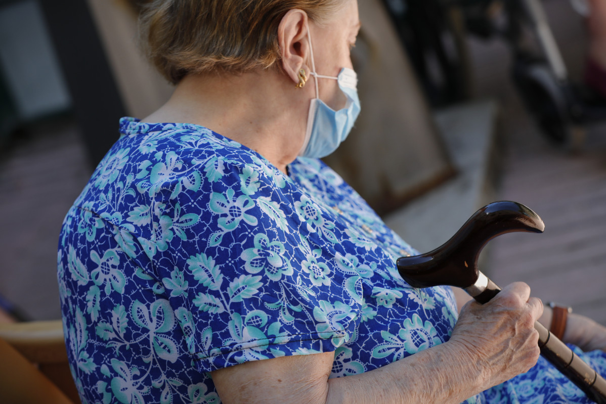 Una residente de una residencia de ancianos de Madrid