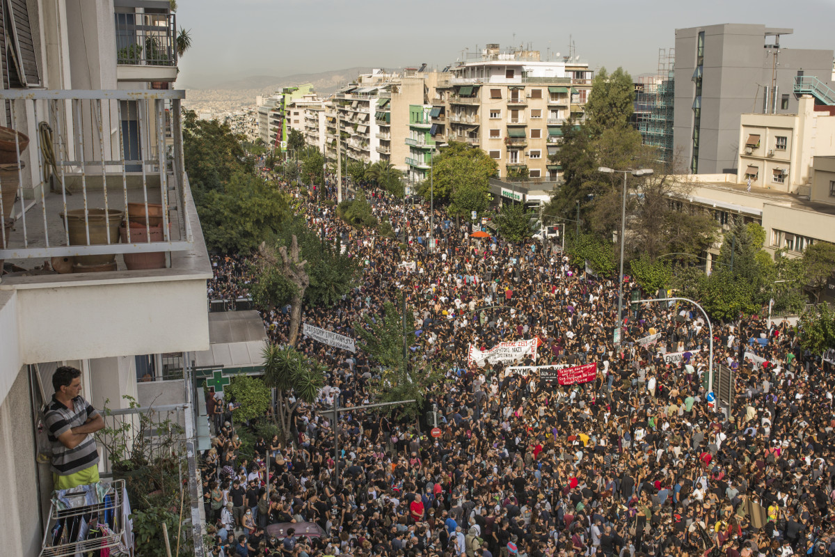 EuropaPress 3361136 07 october 2020 greece athens protesters take part in protest outside the