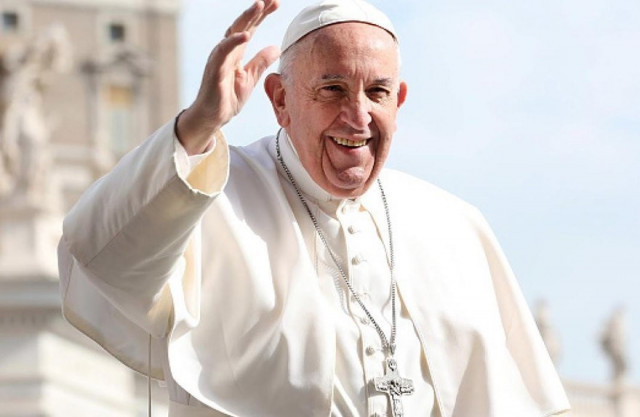 El Papa Francisco resa l'Àngelus des del balcó de l'hospital