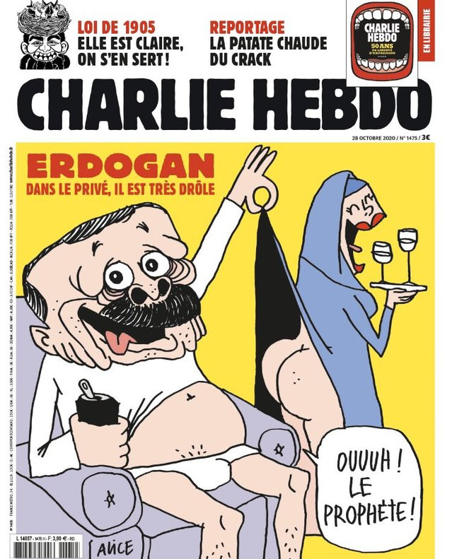 Portada charlie hebdo con caricatura erdogan 1603886017783