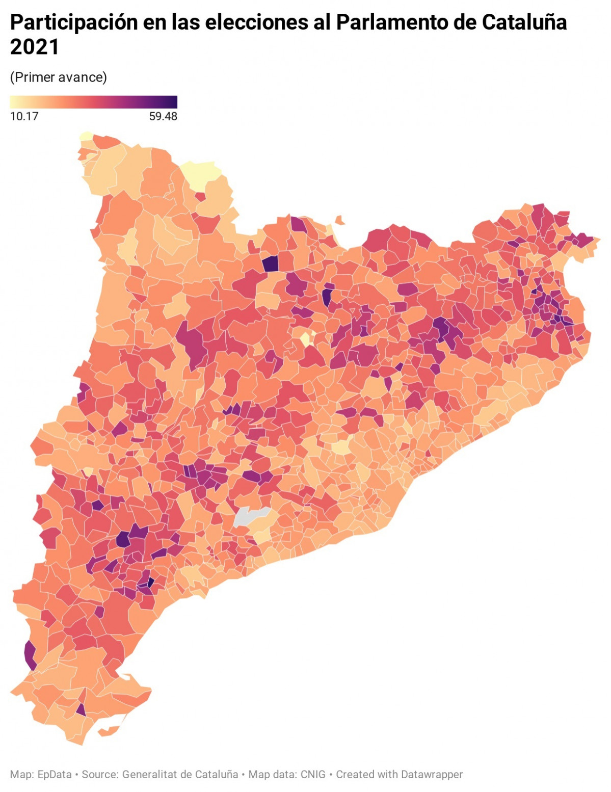 Participación en las elecciones de Cataluña, municipio a municipio (Primer avance)