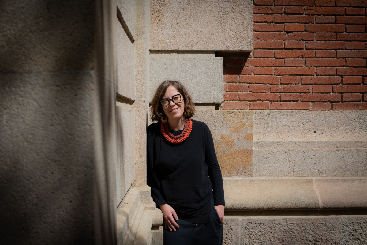 La portaveu de la CUP al Parlament, Eulàlia Reguant, en una entrevista d'Europa Press