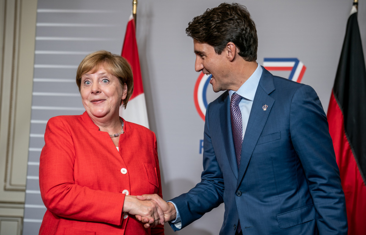 EuropaPress 2335005 25 august 2019 france biarritz german chancellor angela merkel meets with