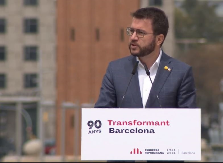 El candidat d'ERC a la Presidència de la Generalitat, Pere Aragonès