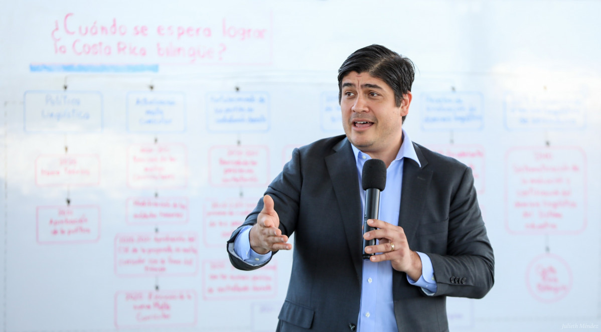 Archivo - Arxivo - El president de Costa Rica, Carlos Alvarado.