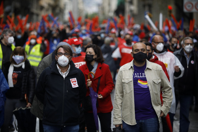 La Via Laietana s'omple amb motiu de la principal concentració de Catalunya