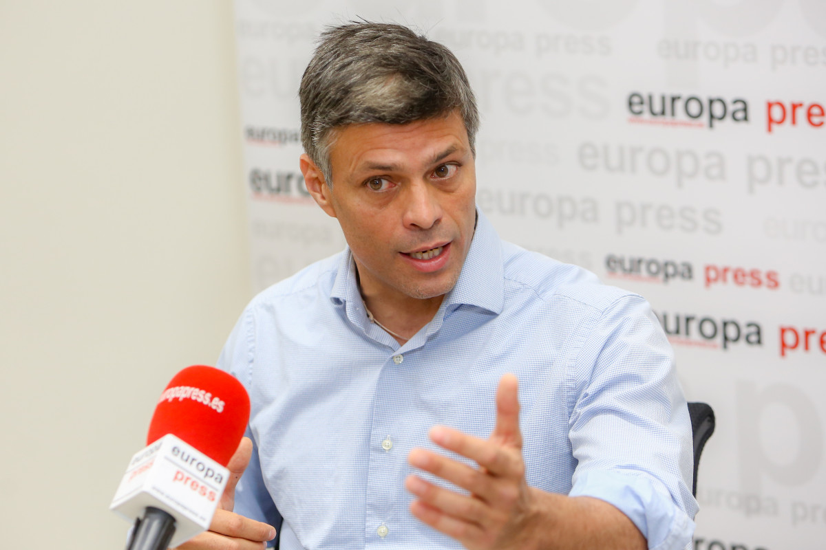 El dirigent opositor veneçolà Leopoldo López, durant una entrevista per a Europa Press, a 22 d'abril de 2021, a Madrid