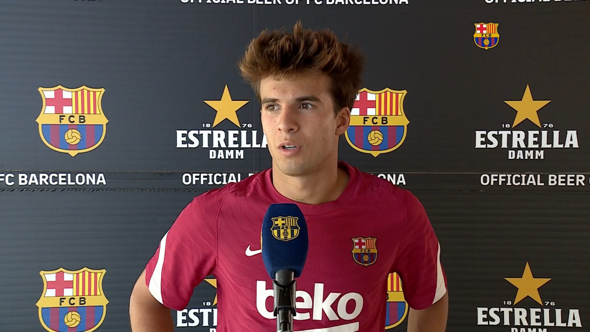 El jugador del Barça Riqui Puig en declaraciones a Barça TV, el 21 de julio de 2021