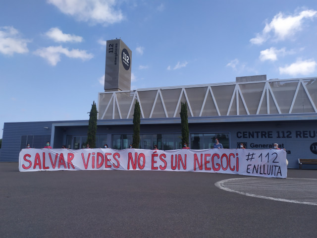 Els treballadors del 112 no aixecaran la vaga fins que la Generalitat es comprometi a negociar un conveni propi