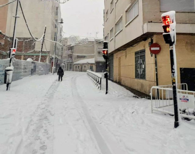 EuropaPress 3661240 calle getafe llena nieve filomena