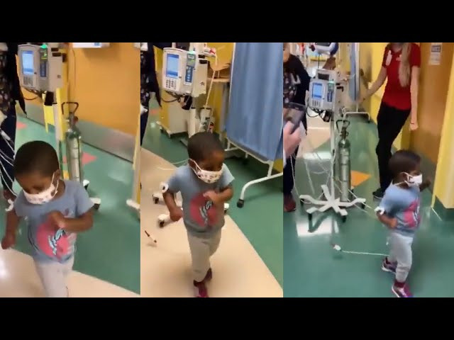 Waylen Blount, el niño de 3 años que entró bailando a su cirugía de trasplante de corazón