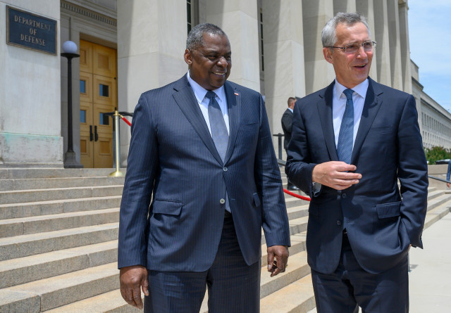 EuropaPress 3767903 07 june 2021 us arlington ussecretary of defense lloyd austin receives nato