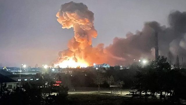 EuropaPress 4271968 explosion in kiev on february 24 2022 in kiev ukraine editorial license