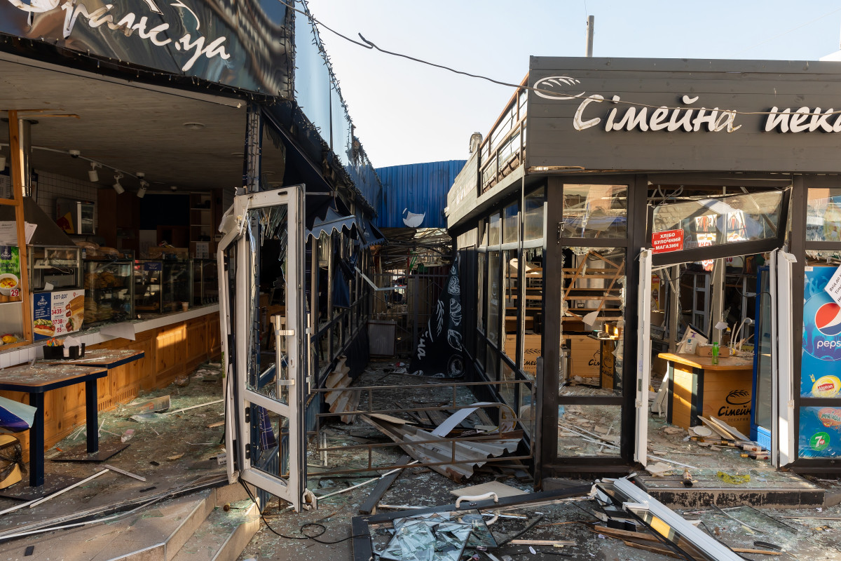 EuropaPress 4318190 march 15 2022 kyiv ukraine russian shelling attack damages the