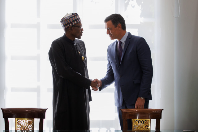EuropaPress 4492603 presidente gobierno pedro sanchez presidente republica federal nigeria