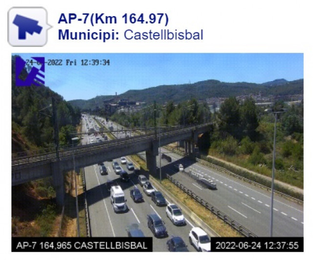11 quilòmetres de retencions a l'AP-7 entre el Papiol i Castellví