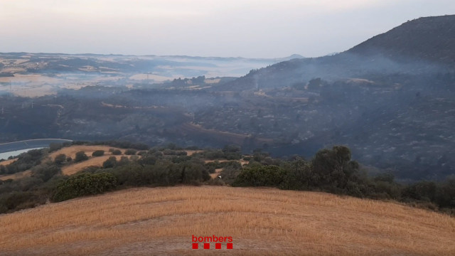 Extingit l'incendi d'Artesa de Segre després de cremar unes 128 hectàrees