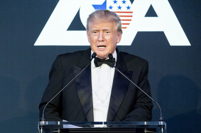 EuropaPress 4809698 13 november 2022 us new york former us president donald trump speaks during