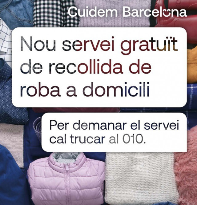 Barcelona impulsa un servei gratuït de recollida de roba usada a domicili