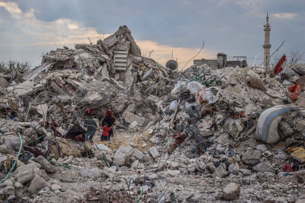 EuropaPress 4981552 11 february 2023 syria jindires general view of the destruction left by the