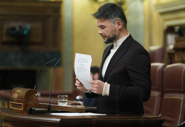 EuropaPress 4987971 portavoz parlamentario erc congreso gabriel rufian interviene sesion