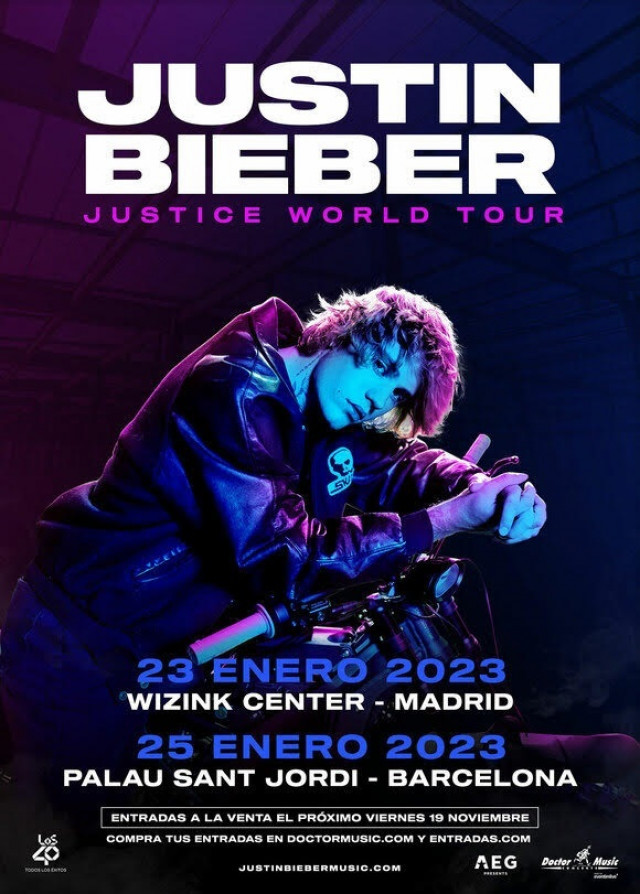 EuropaPress 4080450 cartel conciertos justin bieber espana enero 20231