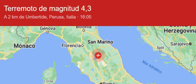 Un terratrèmol sacseja Itàlia, amb l'epicentre a prop de Perusa