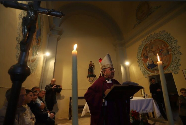 El bisbe de Solsona presideix una missa a l'església de la Mare de Déu del Torrents per demanar pluja davant de la sequera