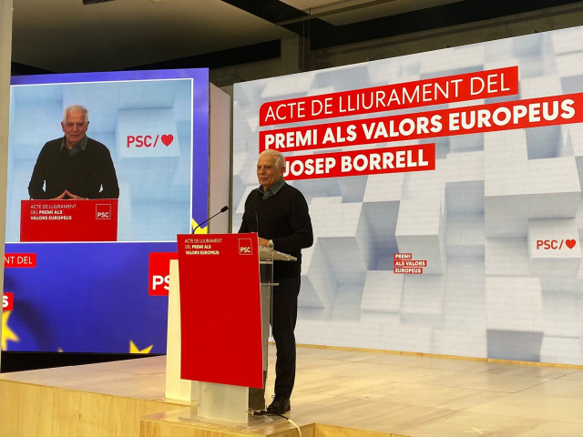 Josep Borrell rep el Premi als Valors Europeus a la Convenció Municipal del PSC