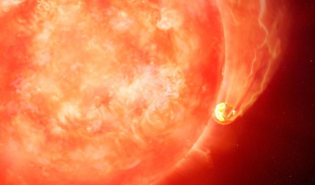 Capturen el moment en què un sol s'empassa un planeta: això és el que li passarà a la Terra