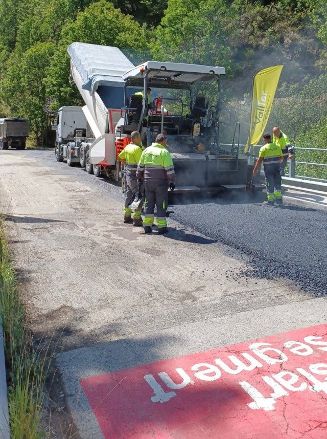 EuropaPress 5407511 trabajos reparacion carretera giv 5264 municipios girona vilallonga ter